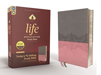 NIV, Life Application Study Bible, Third Edition, Leathersoft, Gray/Pink, Red Letter $61.84 (Reg $98.99)