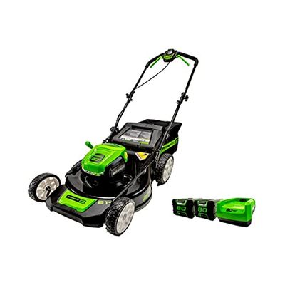 Greenworks 80V 21-Inch Cordless Lawn Mower, Two 2.0 Ah Batteries and Charger Included 2536202HD $623.99 (Reg $779.99)