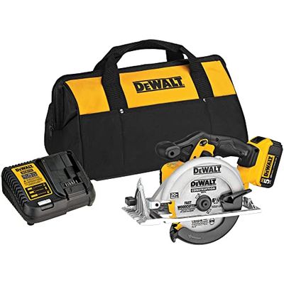 DEWALT 20V MAX* 6-1/2-Inch Circular Saw Kit, 5.0-Ah (DCS391P1) $199 (Reg $359.00)