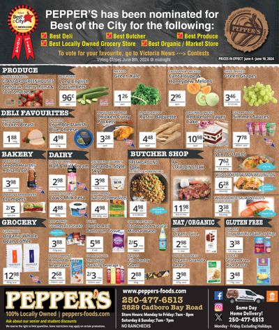 Pepper's Foods Flyer June 4 to 10