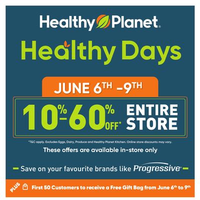Healthy Planet Flyer June 6 to 9