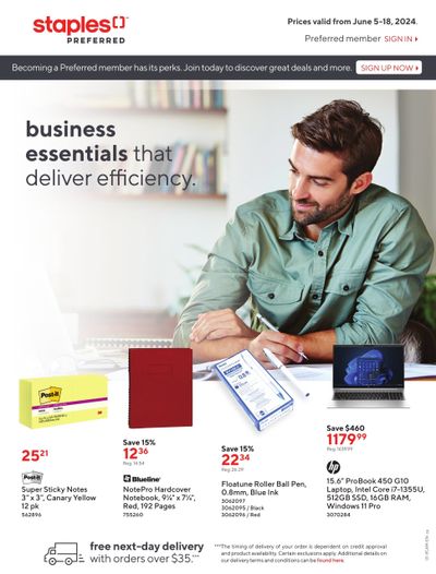 Staples Business Flyer June 5 to 18