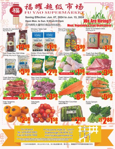 Fu Yao Supermarket Flyer June 7 to 13