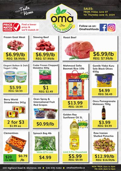 Oma Fresh Foods Flyer June 7 to 13