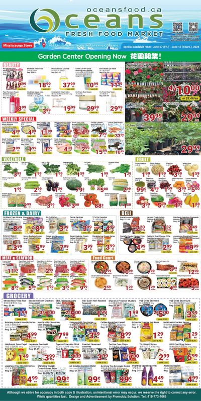 Oceans Fresh Food Market (Mississauga) Flyer June 7 to 13