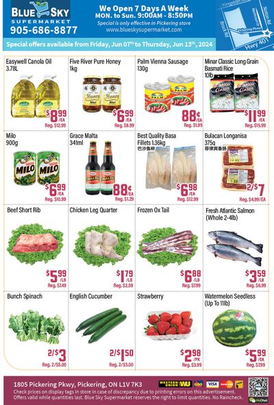 Blue Sky Supermarket (Pickering) Flyer June 7 to 13