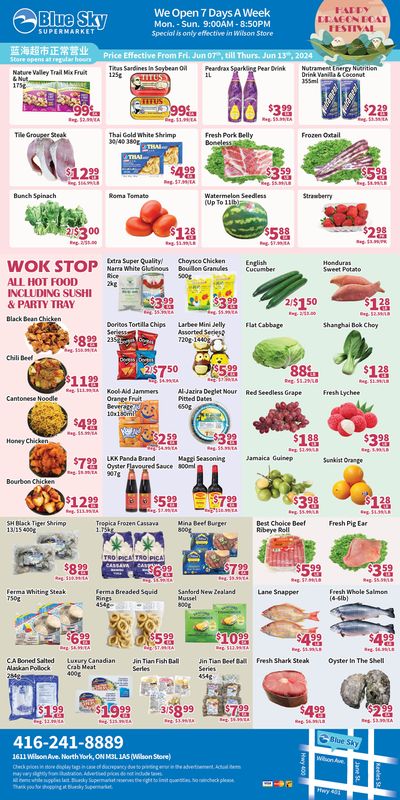 Blue Sky Supermarket (North York) Flyer June 7 to 13