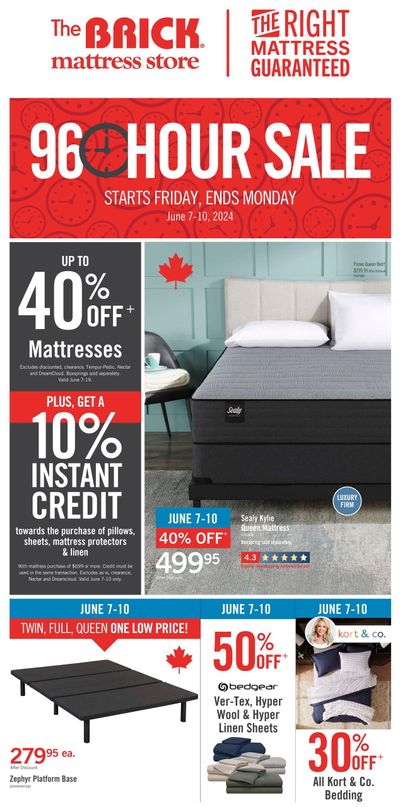 The Brick Mattress Store Flyer June 7 to 19