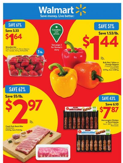 Walmart Canada: 1lb Strawberries $1.64 + More Flyer Deals Until June 12th