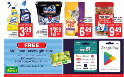 Food Basics: Get A $10 Gift Card When You Purchase a $50 AnyCard or Google Play $100 Card + Flyer Deals