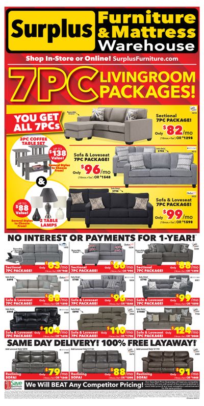 Surplus Furniture & Mattress Warehouse (Oshawa, Peterborough) Flyer June 10 to 23