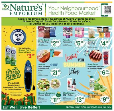 Nature's Emporium Bi-Weekly Flyer June 13 to 26