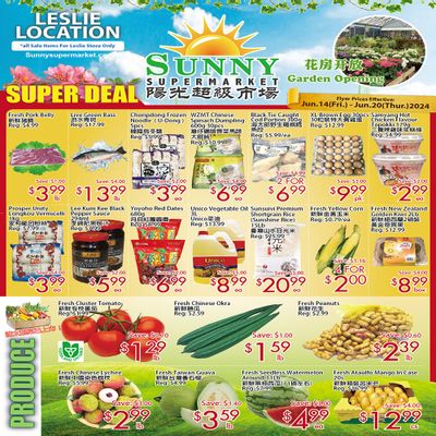 Sunny Supermarket (Leslie) Flyer June 14 to 20