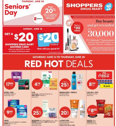 Shoppers Drug Mart Canada: Earn 20,000 PC Optimum Points June 14th & 15th + More