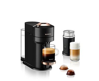 Nespresso Vertuo Next Coffee and Espresso Machine with Aeroccino by De'Longhi, Black with Rose Gold $129.99 (Reg $199.99)