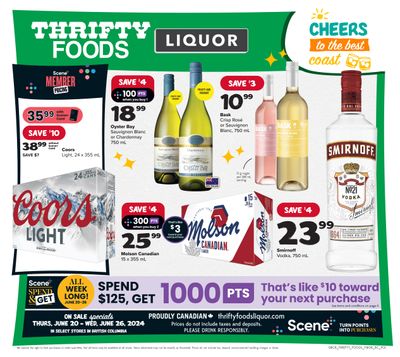 Thrifty Foods Liquor Flyer June 20 to 26
