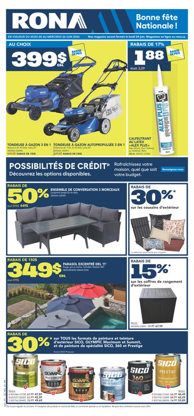 Rona & Rona+ (QC) Flyer June 20 to 26