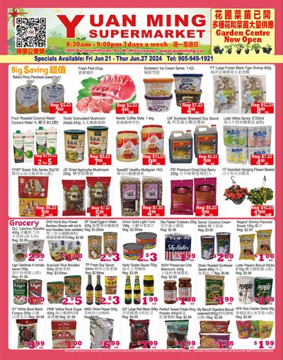 Yuan Ming Supermarket Flyer June 21 to 27