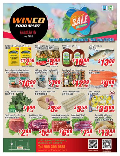 WinCo Food Mart (HWY 7) Flyer June 20 to 26 WinCo Food Mart (HWY 7) Flyer June 20 to 26
