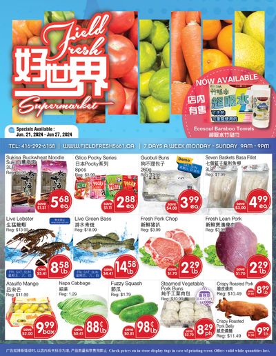 Field Fresh Supermarket Flyer June 21 to 27