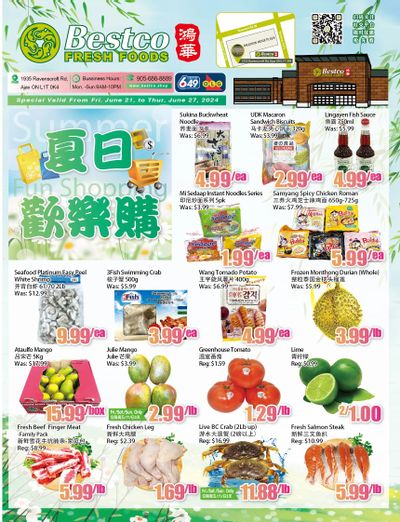 BestCo Food Mart (Ajax) Flyer June 21 to 27