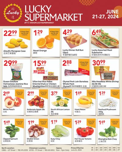 Lucky Supermarket (Edmonton) Flyer June 21 to 27