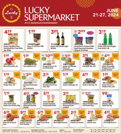 Lucky Supermarket (Calgary) Flyer June 21 to 27