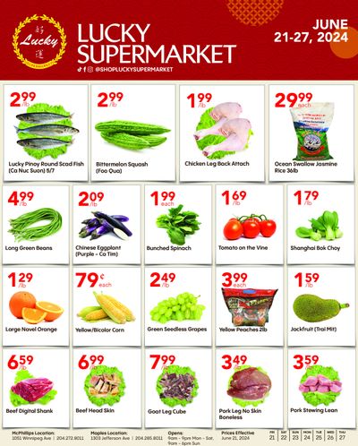 Lucky Supermarket (Winnipeg) Flyer June 21 to 27