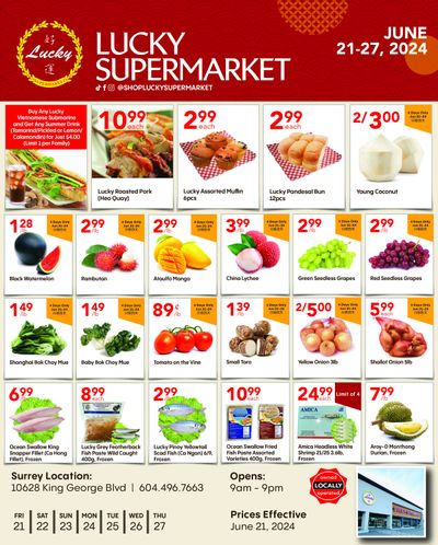 Lucky Supermarket (Surrey) Flyer June 21 to 27
