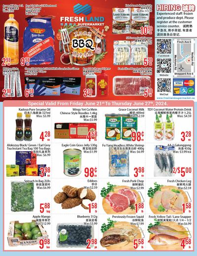FreshLand Supermarket Flyer June 21 to 27 FreshLand Supermarket Flyer June 21 to 27