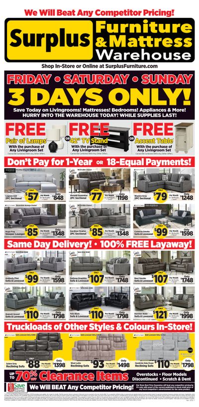 Surplus Furniture & Mattress Warehouse (Sydney) Flyer July 2 to 7