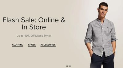Hudson’s Bay Canada Online Flash Sale: Today, Save up to 40% off Men’s Styles + FREE a 26-Piece Set with Any $125+ Beauty Order!