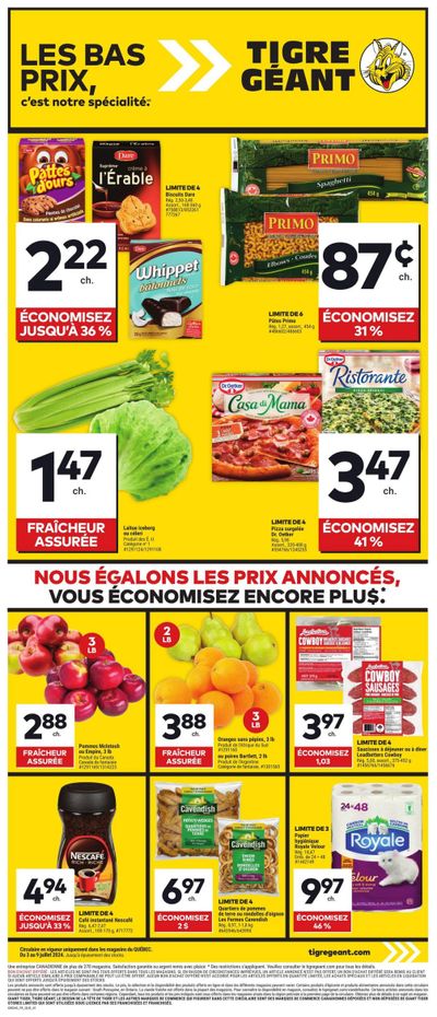 Tigre Géant Flyer July 3 to 9