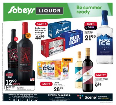 Sobeys (SK) Liquor Flyer July 4 to 10