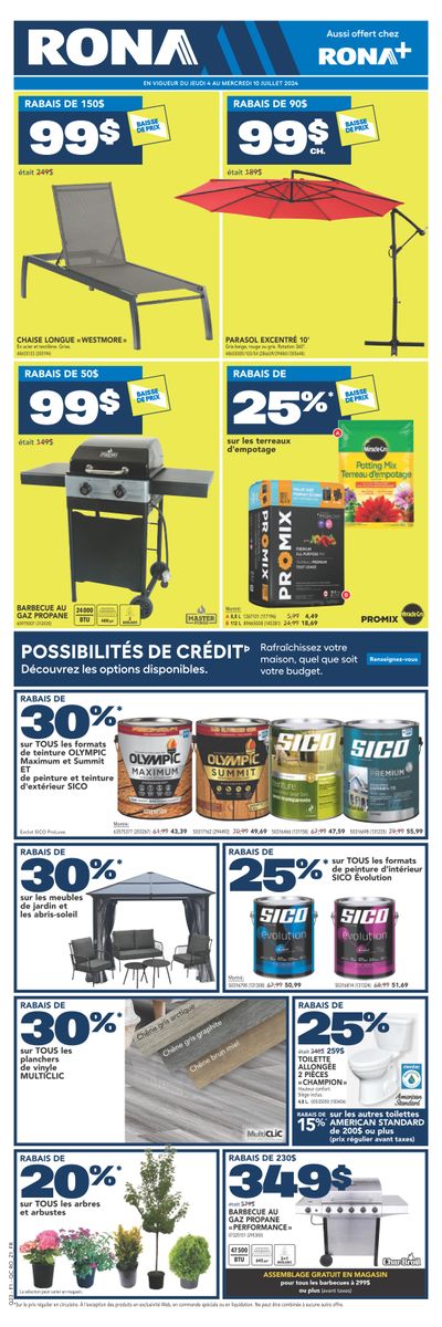 Rona & Rona+ (QC) Flyer July 4 to 10