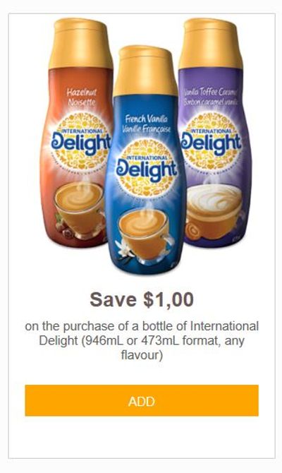 Canadian Coupons: Save $1 On International Delight + Food Basics Deal