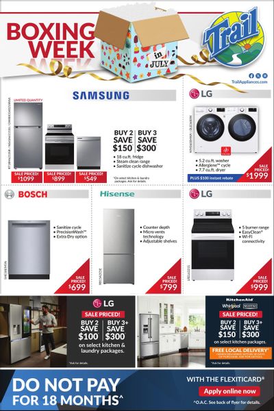 Trail Appliances (AB & SK) Flyer July 4 to 10 Trail Appliances (AB & SK) Flyer July 4 to 10