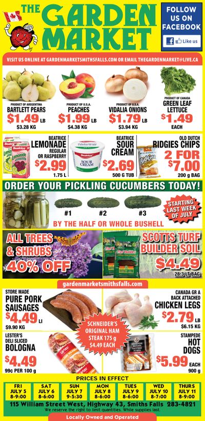 The Garden Market Flyer July 5 to 11