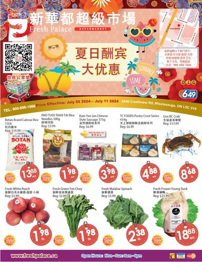 Fresh Palace Supermarket Flyer July 5 to 11 Fresh Palace Supermarket Flyer July 5 to 11