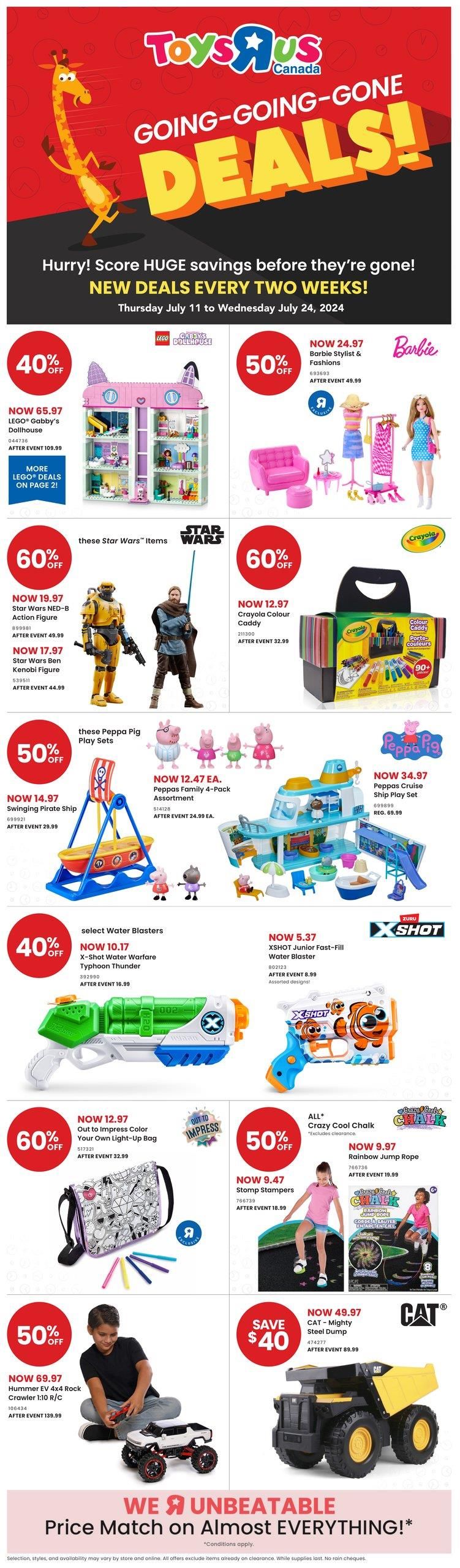 Toys R Us Flyer July 11 to 24