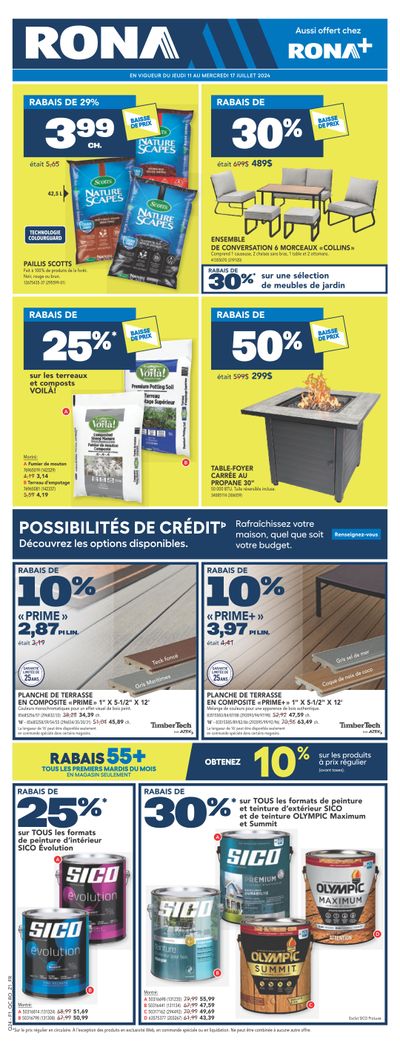 Rona & Rona+ (QC) Flyer July 11 to 17