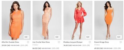 GUESS + GUESS Factory Canada: up to 50% off + up to Extra 15% off