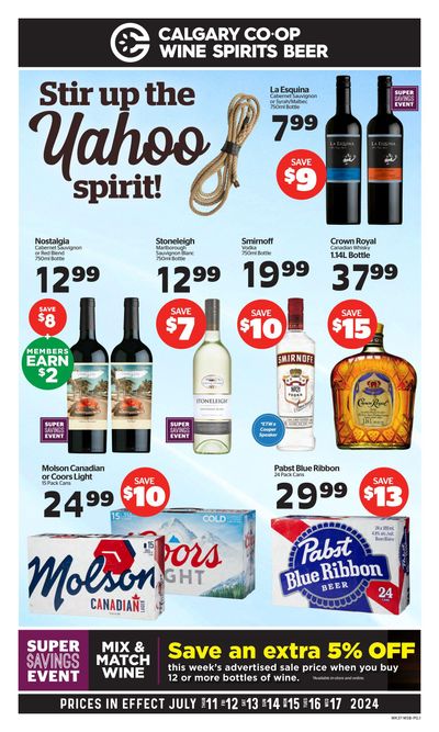 Calgary Co-op Liquor Flyer July 11 to 17
