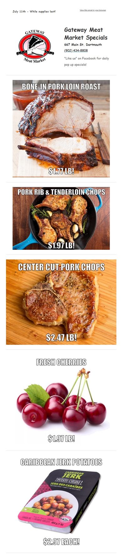 Gateway Meat Market Flyer July 11 to 17