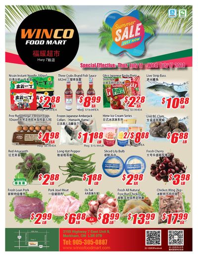 WinCo Food Mart (HWY 7) Flyer July 11 to 17