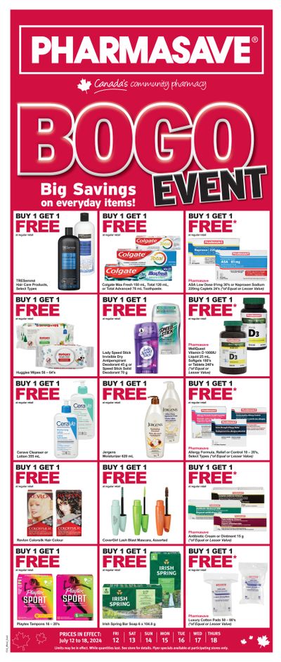 Pharmasave (ON & West) Flyer July 12 to 18
