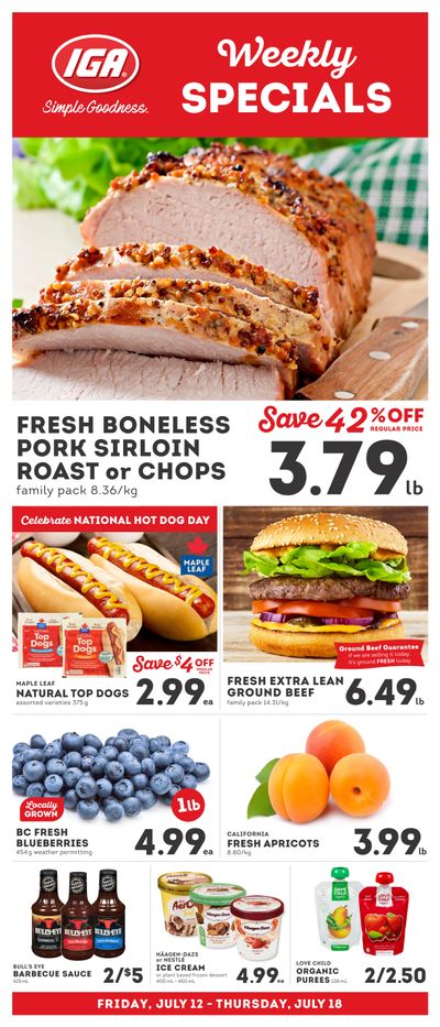 IGA Stores of BC Flyer July 12 to 18
