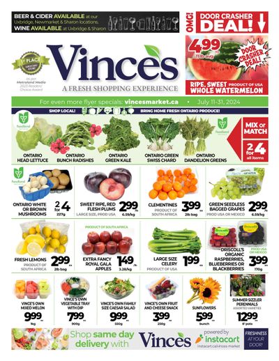 Vince's Market Flyer July 11 to 31