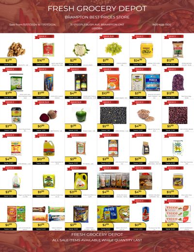 Fresh Grocery Depot Flyer July 11 to 17