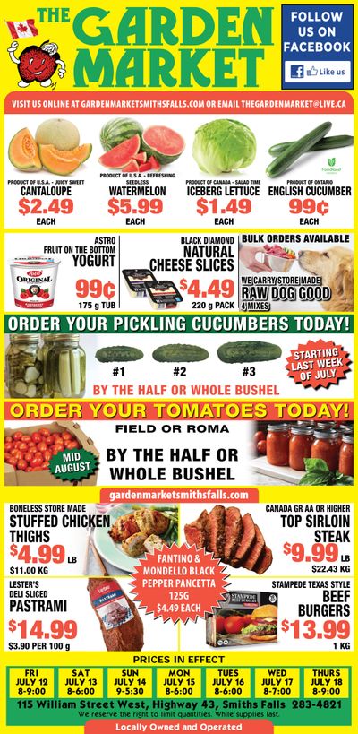 The Garden Market Flyer July 12 to 18